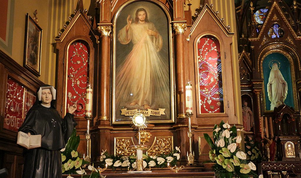 Feierliche Anbetung Barmherzigkeit Gottes Die heilige Schwester